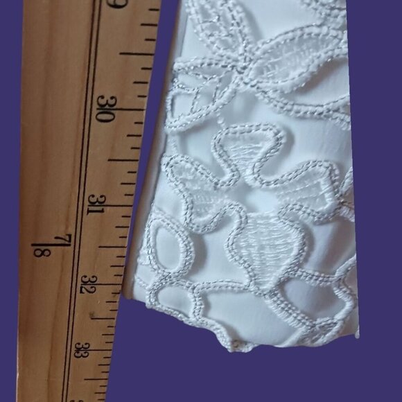 Laundry By Shelli Segal White Sleeveless Floral Lace Sheath Dress Size 0 - Picture 8 of 12